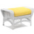 Woodard Wicker Sommerwind Ottoman - White Wicker