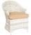 Woodard Sonoma Dining Chair - Rustic White Wicker