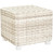 Woodard Sonoma End Table - Rustic White Wicker