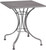 Hamilton Wrought Iron Solid Top 24" Square  Bistro Table