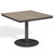 Oxford Garden Travira 38" Square Bistro Dining Table - Carbon Frame - Vintage Tekwood Top