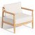 Oxford Garden Lido Teak Dining Club Chair - Bliss Linen Cushion