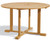 Oxford Garden 48" Round Teak Umbrella Dining Table