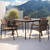 Oxford Garden Orso Sand Wicker 45" Square 4 Seat Dining Set - Carbon Table Top