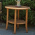 Lloyd Flanders Teak Round Side Table with Shelf - On Location