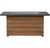 Lloyd Flanders Rectangular Teak Fire Table with Faux Concrete Top