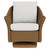 Lloyd Loom Weekend Retreat Woven Wicker Swivel Glider Chair - Front View