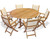 Regal Teak 6 Seat Dining Set with Sling Chairs