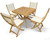 Regal Teak 4 Seat Dining Set with Sling Chairs