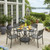 Woodard Furniture New Century 4 Seat Dining Set