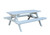 Polyresin Picnic Table with Attached Benches
