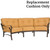 Woodard Furniture Aluminum Belden Crescent Sofa Replacement Cushion