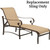 Woodard Furniture Belden Sling Adjustable Chaise Lounge Chair Replacement Sling