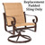 Woodard Furniture Belden Padded Sling Swivel Rocking Dining Armchair Replacement Sling