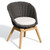 Oxford Garden Tulle Shadow Color Wicker Dining Chair with Teak Legs
