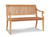 Hi Teak 48" Palm Bench Front