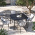 Oxford Garden Eiland & Malti 4 Seat Dining Set - Carbon Aluminum Top