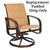 Woodard Cayman Isle Swivel Rocking Dining Armchair Replacement Padded Sling