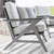 Berlin Gardens Outdoor Kinsley Lounge Chair - Side View - Graphite - Pizzaz Fog Cushion