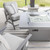 Berlin Gardens Outdoor Kinsley Lounge Chair - Front View - Graphite - Pizzaz Fog Cushion