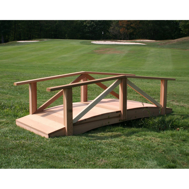 Decorative Outdoor Wood Garden Bridges for Sale Pine & Cedar