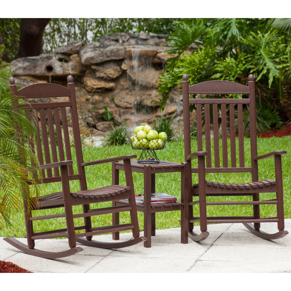 POLYWOOD Outdoor Rocking Chairs Outdoor Furniture Plus   Polywood Jefferson Rocking Chair 3 Piece Set 24  62450.1646937996 