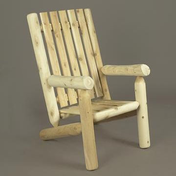 Log-Style Wooden High Back Armchair | Outdoor Furniture Plus