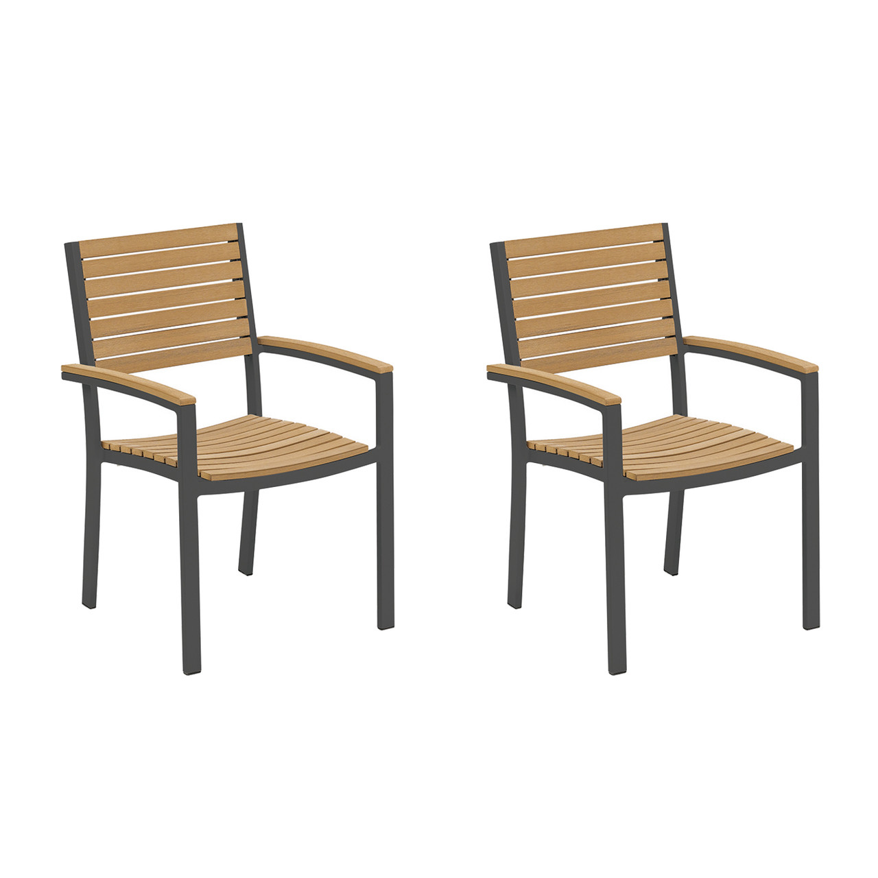 Oxford Garden Travira Tekwood Armchairs (Set of 2)