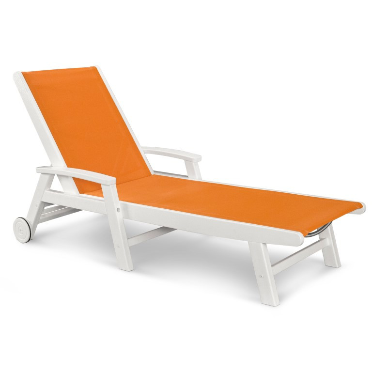 POLYWOOD® Coastal Wheel Chaise Lounge