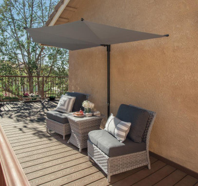 better homes and gardens patio umbrella black and white Heininger DestinationGear Deluxe 8 ft Stripe Beach Camo BMX tires Face Helmet Scorpion Exo Umbrella Fabric Color:Blend Linen Complete your vision for