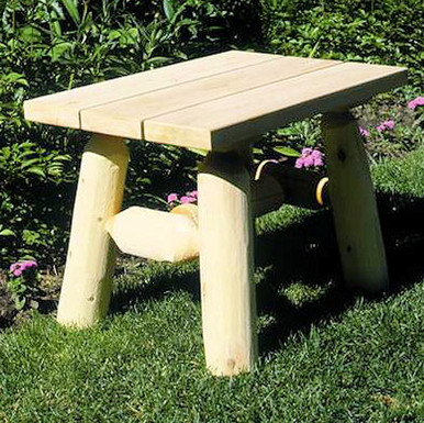 Cedar Log Foot Stool