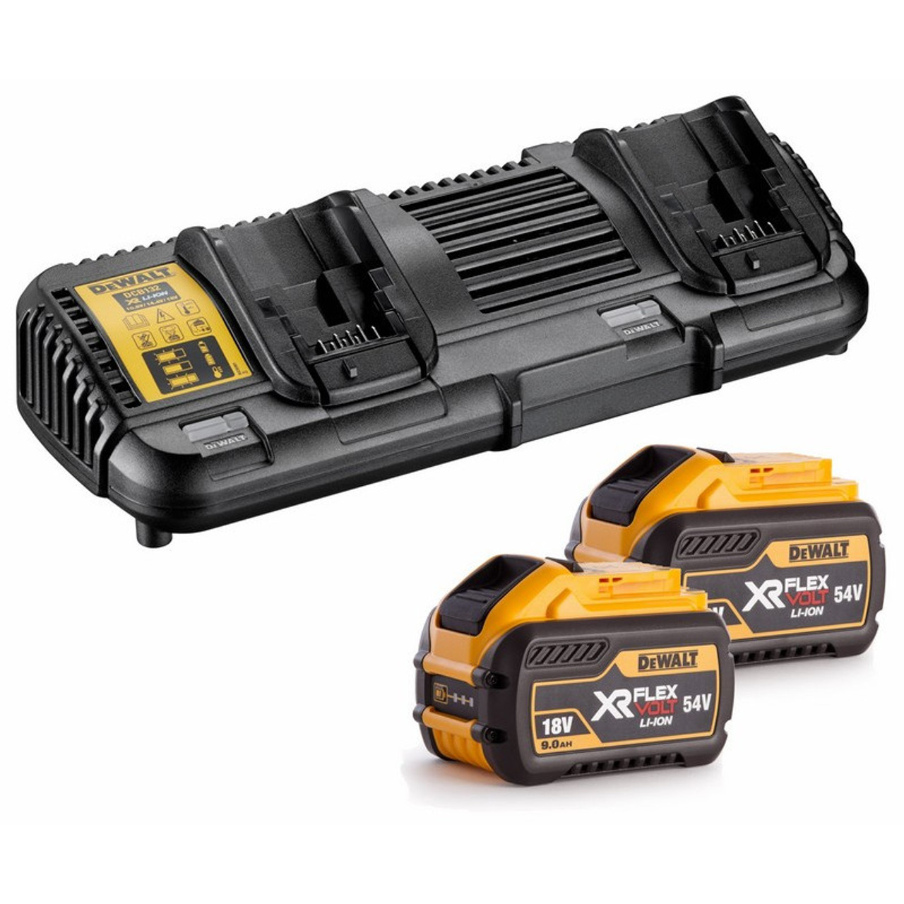 DeWALT XR FLEXVOLT Starter Kit 9Ah DCB132X2 XE Tool Kit Depot