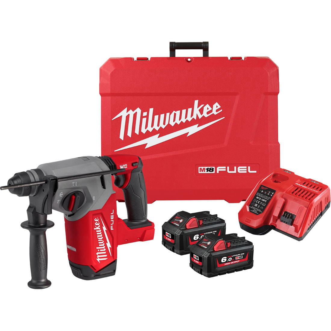Milwaukee M18 FUEL™ 26 mm SDS Plus Rotary Hammer Kit M18FH602C