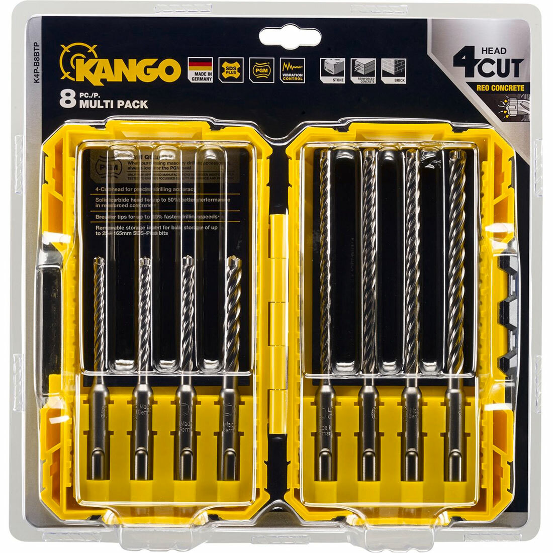Kango K4 SDS PLUS DRILL BIT SET - 8 