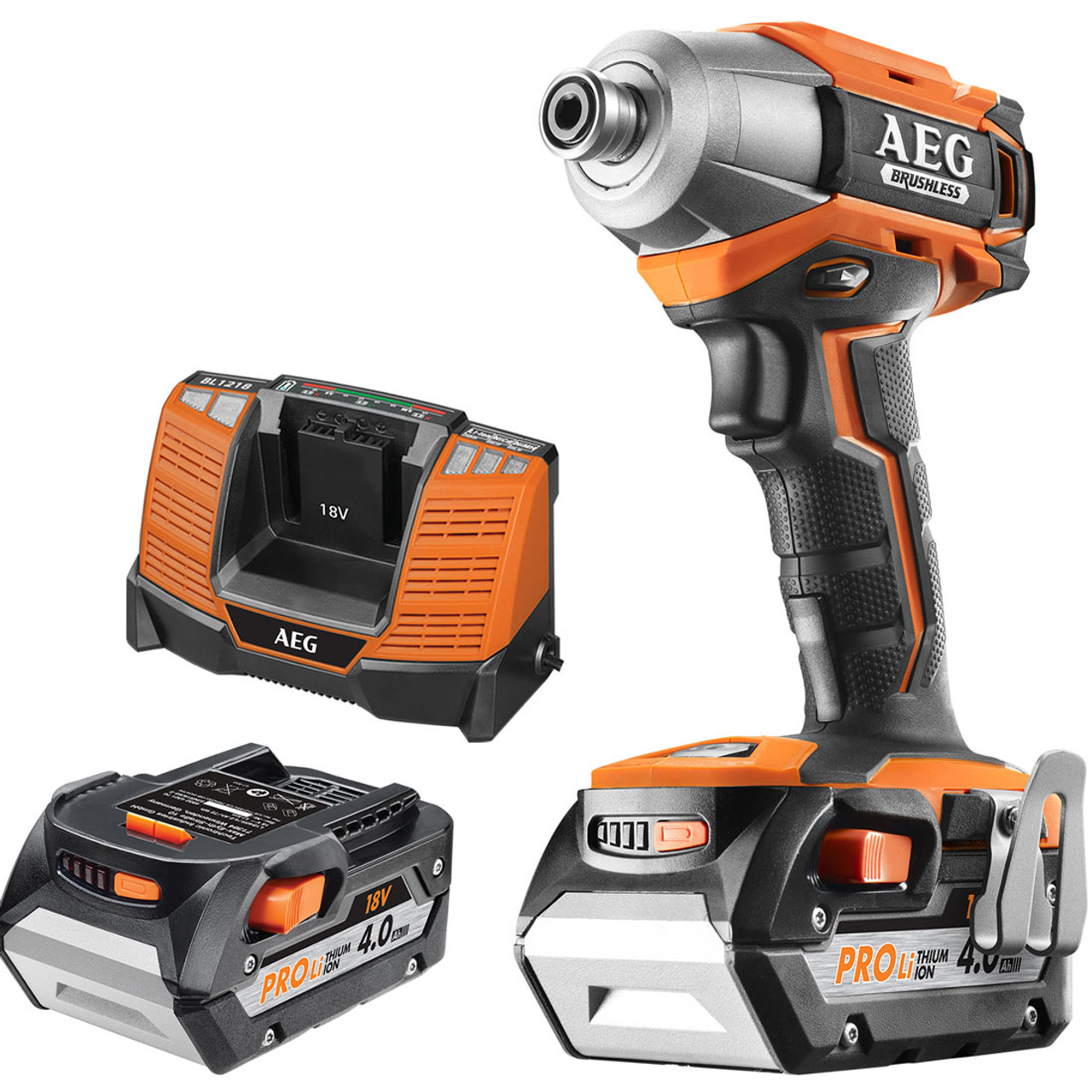 AEG 18V 4.0ah Brushless Impact Driver Kit BSS18BLC 402C Tool