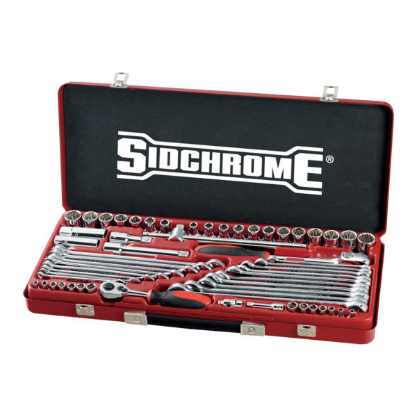 Sidchrome 60 Piece 1/4" Drive Socket & Spanner Set SCMT10175
