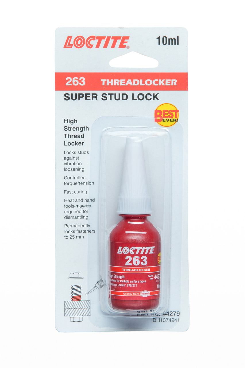 LOCTITE 263 Threadlocker Low Strength Purple 10ml 1374241 Tool Kit