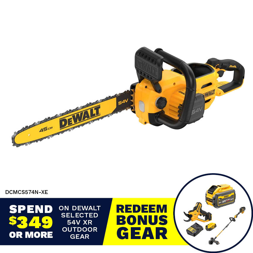 Dewalt FLEXVOLT 54V 45cm Chainsaw DCMCS574N-XE Tool Kit Depot