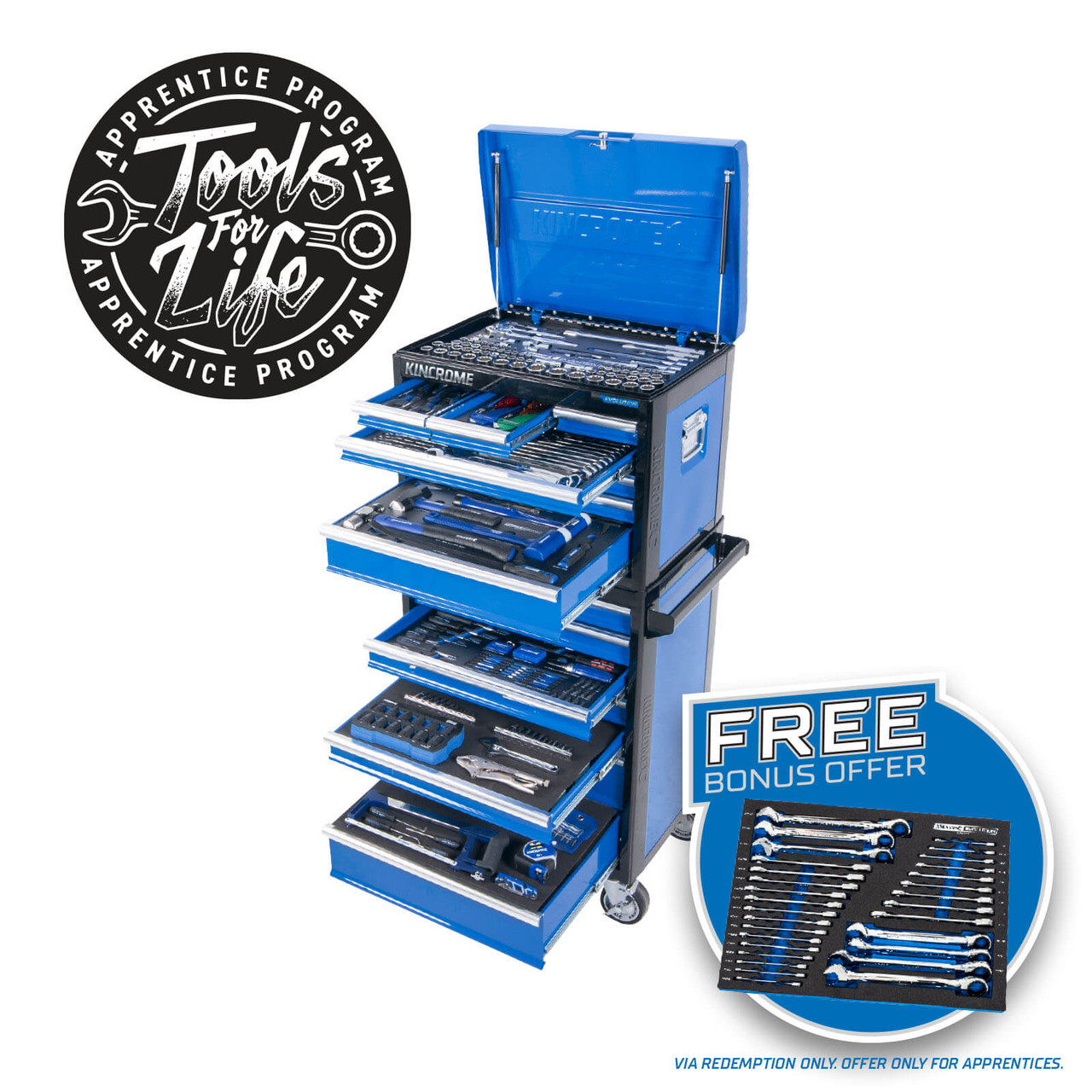 Kincrome Evolution Tool Kit 306 Piece 14 Drawer 26" P1710