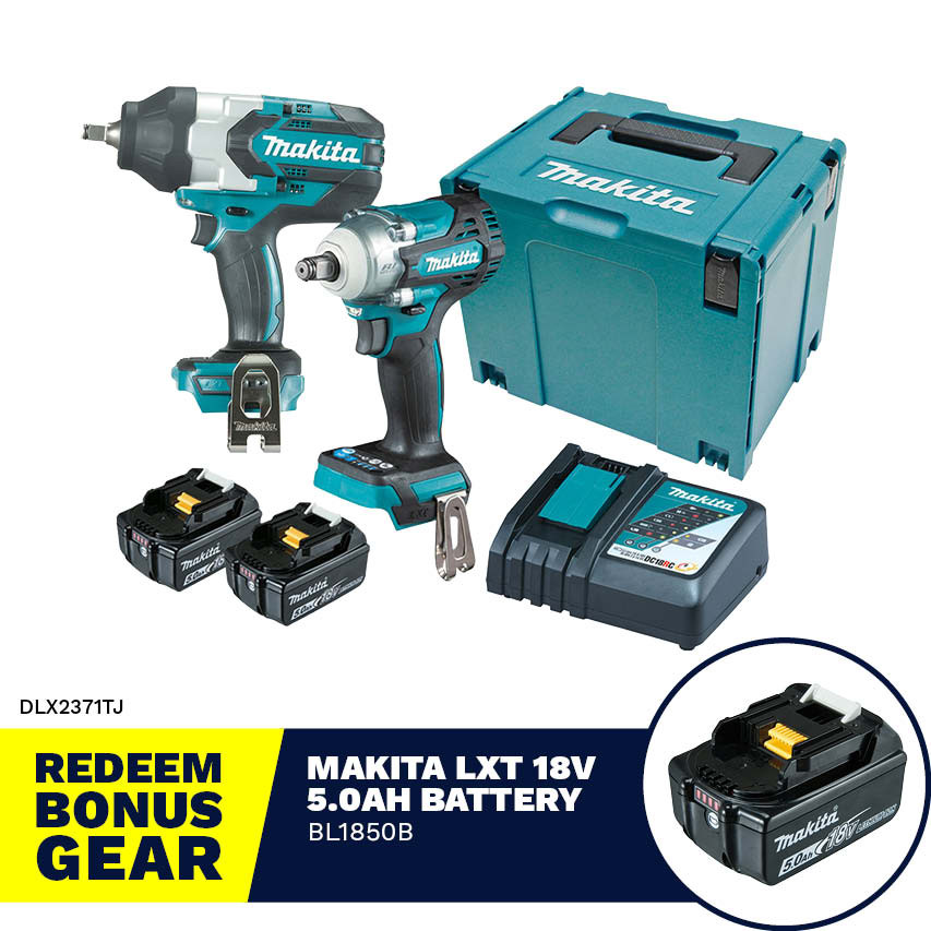 Makita 18V Brushless Peice Impact Wrench Kit DLX2371TJ Tool
