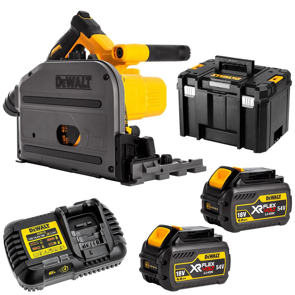 その他 dewalt  saw Dewalt 54v Xr Cordless Plunge Saw Kitted 2x Batt, Rail - DCS520T2
