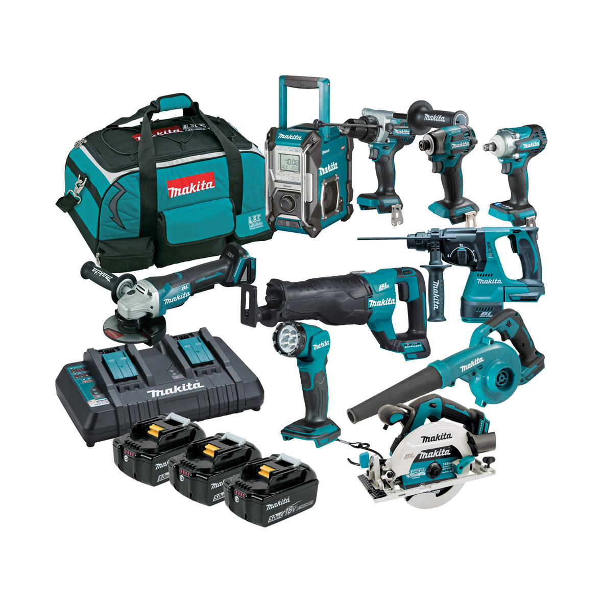 Makita 10 Piece Brushless Combo Kit 18V DLX1059TX1 Tool Kit Depot