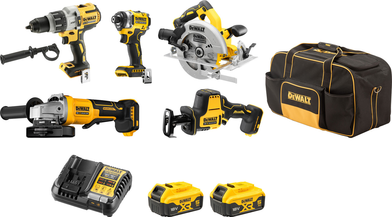 Dewalt 18V XR 5 Piece Combo Kit 5.0Ah - DCZ585P2-XE - Tool Kit Depot