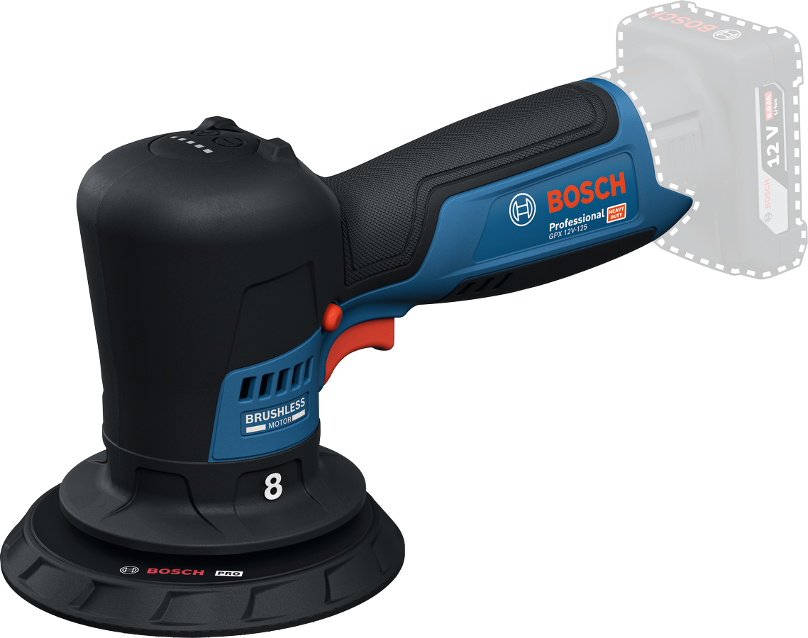 Bosch GPX 12V-125 Polisher 125mm Skin Only 06019L4100 Tool Kit