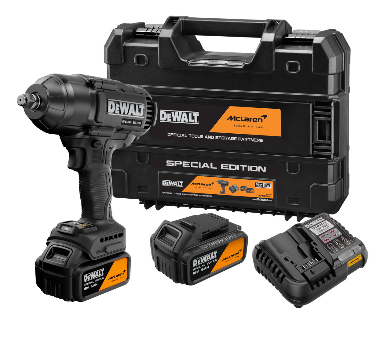 DeWalt x McLaren 18V XR High Torque Impact Wrench Kit 5.0Ah