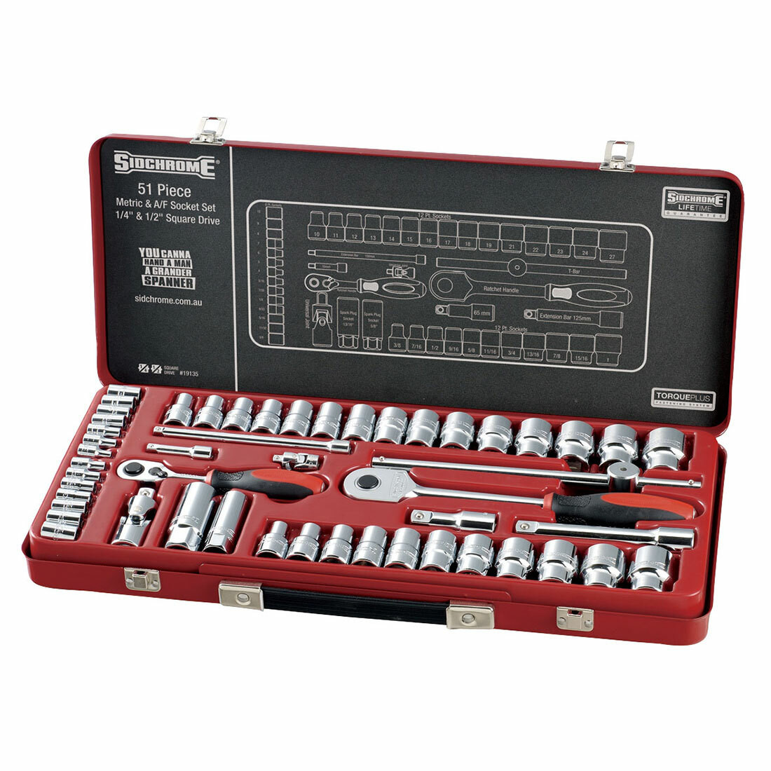 Sidchrome 51 Piece Metric & AF 1/4