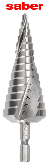 Saber Step Drill Spiral Hex HSS 4-30x2mm - 8031-M3