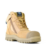 Bata Industrials Safety Boot Mid Cut Zip Wheat