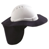 Order In - Sureguard Hardhat Brim + Neck Flap Navy Blue - HHBNF-B