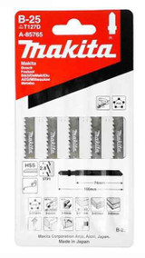 Makita Jigsaw Blade HSS Bayonet 74mm 09TPI 5 Pack - A-85765